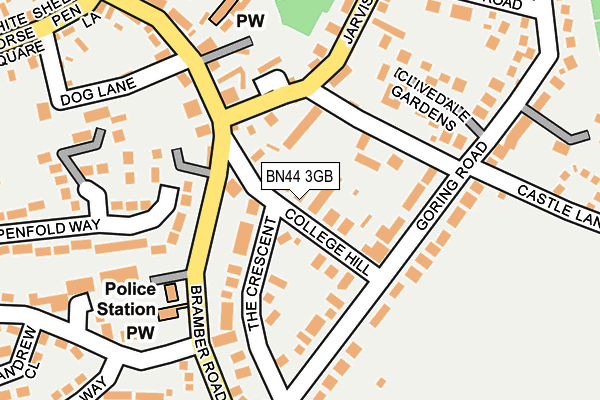 BN44 3GB map - OS OpenMap – Local (Ordnance Survey)