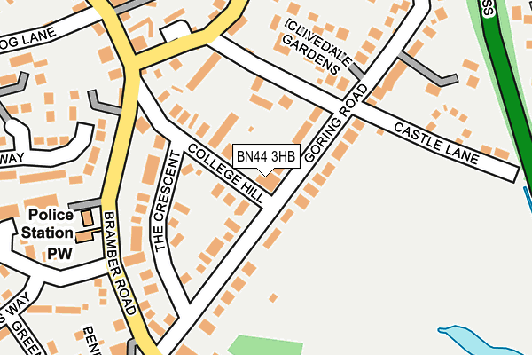 BN44 3HB map - OS OpenMap – Local (Ordnance Survey)