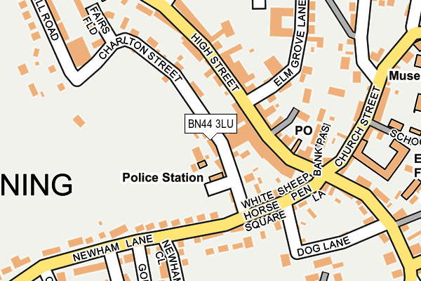 BN44 3LU map - OS OpenMap – Local (Ordnance Survey)