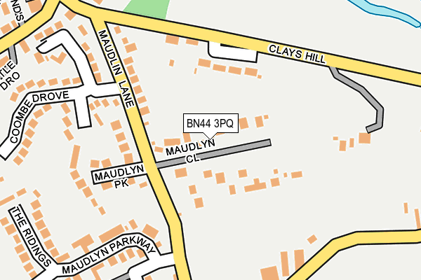 BN44 3PQ map - OS OpenMap – Local (Ordnance Survey)