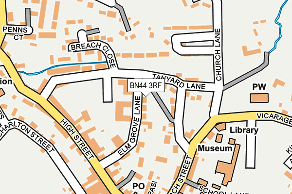 BN44 3RF map - OS OpenMap – Local (Ordnance Survey)