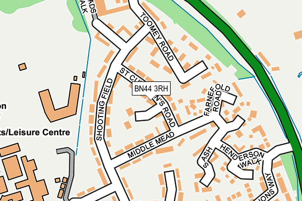 BN44 3RH map - OS OpenMap – Local (Ordnance Survey)