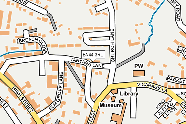 BN44 3RL map - OS OpenMap – Local (Ordnance Survey)