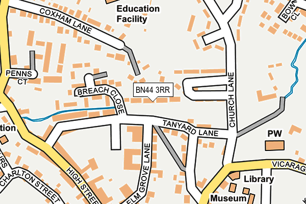 BN44 3RR map - OS OpenMap – Local (Ordnance Survey)