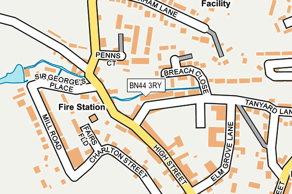 BN44 3RY map - OS OpenMap – Local (Ordnance Survey)