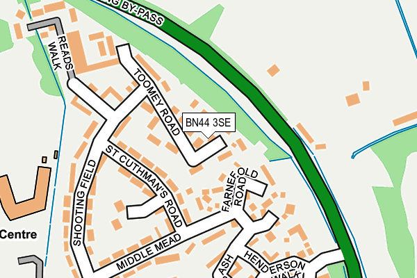 BN44 3SE map - OS OpenMap – Local (Ordnance Survey)