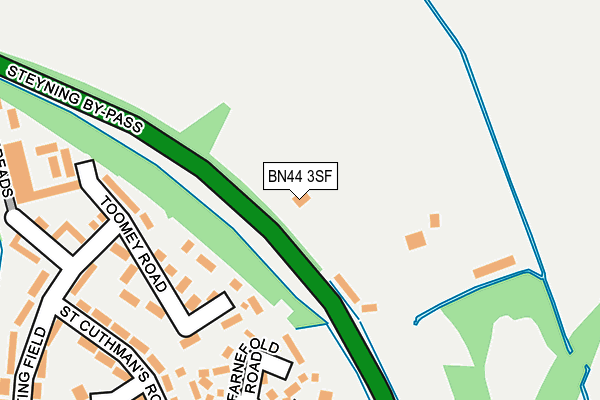 BN44 3SF map - OS OpenMap – Local (Ordnance Survey)