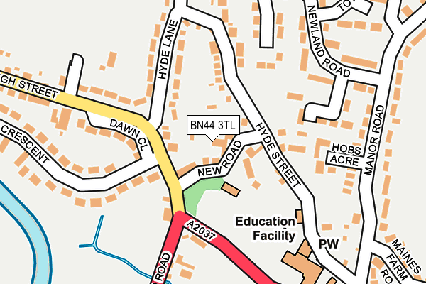 BN44 3TL map - OS OpenMap – Local (Ordnance Survey)