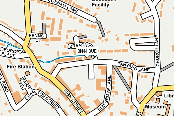 BN44 3UE map - OS OpenMap – Local (Ordnance Survey)