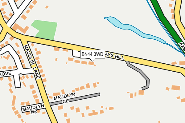BN44 3WD map - OS OpenMap – Local (Ordnance Survey)