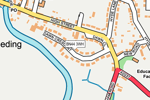 BN44 3WH map - OS OpenMap – Local (Ordnance Survey)
