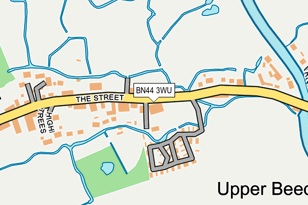 BN44 3WU map - OS OpenMap – Local (Ordnance Survey)