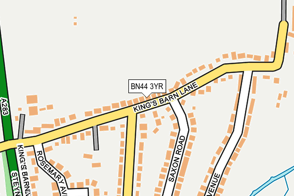 BN44 3YR map - OS OpenMap – Local (Ordnance Survey)