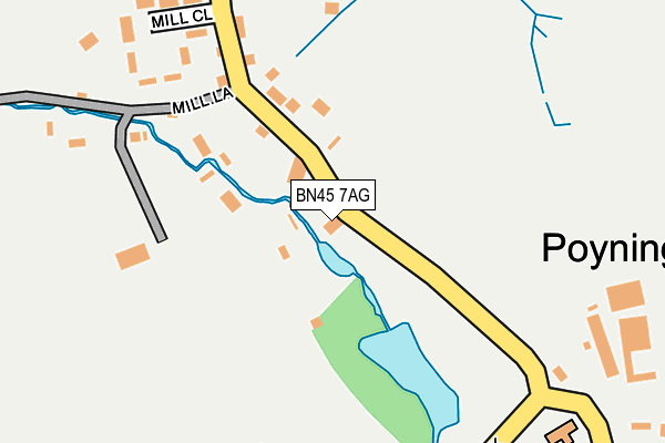 BN45 7AG map - OS OpenMap – Local (Ordnance Survey)