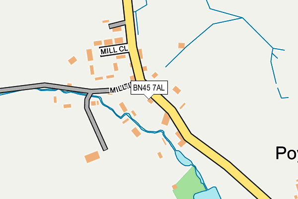 BN45 7AL map - OS OpenMap – Local (Ordnance Survey)