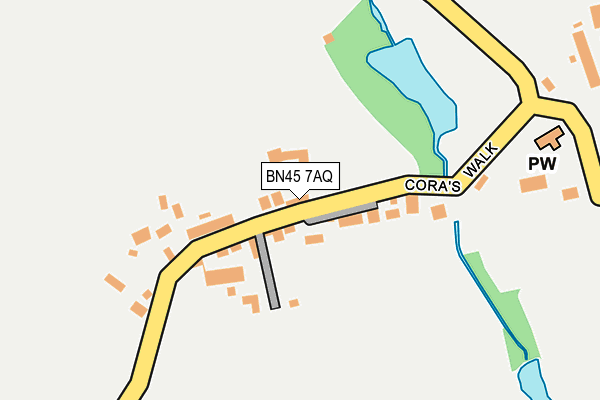 BN45 7AQ map - OS OpenMap – Local (Ordnance Survey)