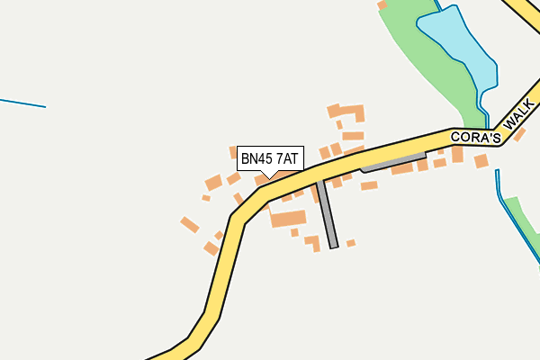 BN45 7AT map - OS OpenMap – Local (Ordnance Survey)