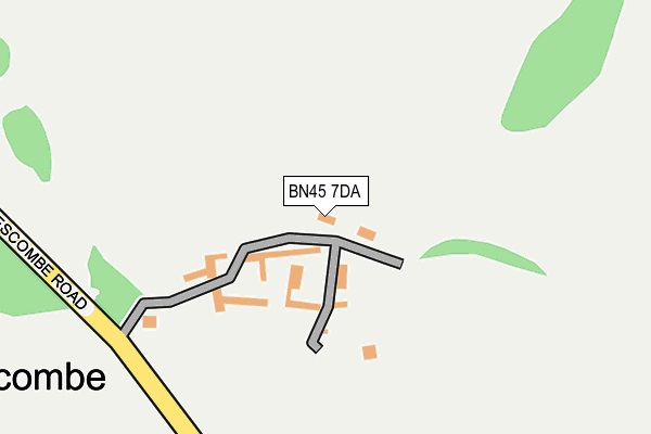 BN45 7DA map - OS OpenMap – Local (Ordnance Survey)
