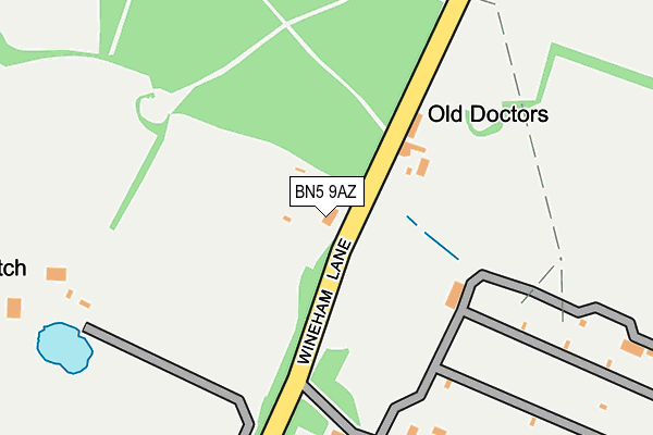 BN5 9AZ map - OS OpenMap – Local (Ordnance Survey)