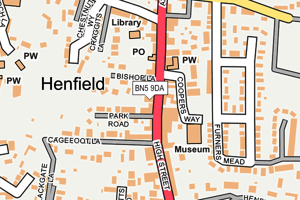 BN5 9DA map - OS OpenMap – Local (Ordnance Survey)