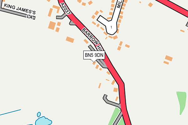 BN5 9DN map - OS OpenMap – Local (Ordnance Survey)