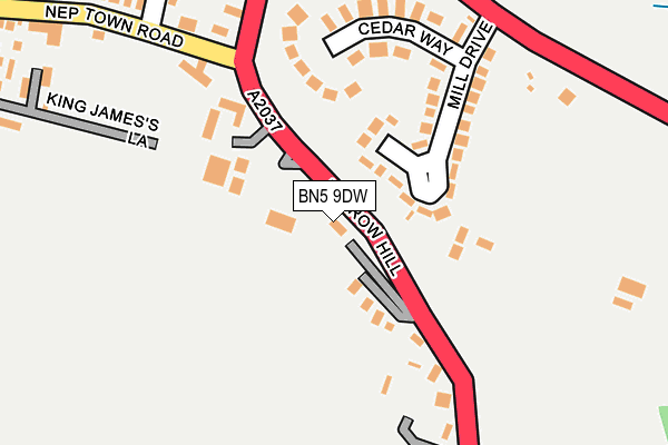 BN5 9DW map - OS OpenMap – Local (Ordnance Survey)
