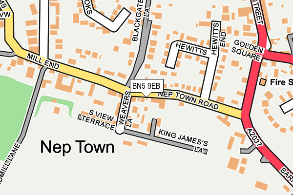 BN5 9EB map - OS OpenMap – Local (Ordnance Survey)