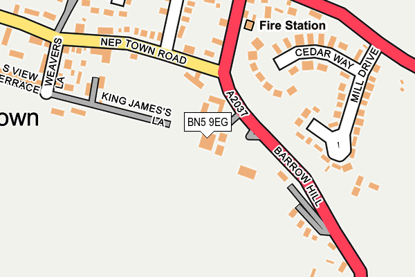 BN5 9EG map - OS OpenMap – Local (Ordnance Survey)