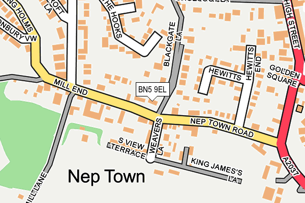 BN5 9EL map - OS OpenMap – Local (Ordnance Survey)