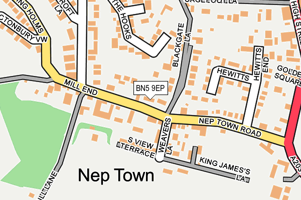 BN5 9EP map - OS OpenMap – Local (Ordnance Survey)