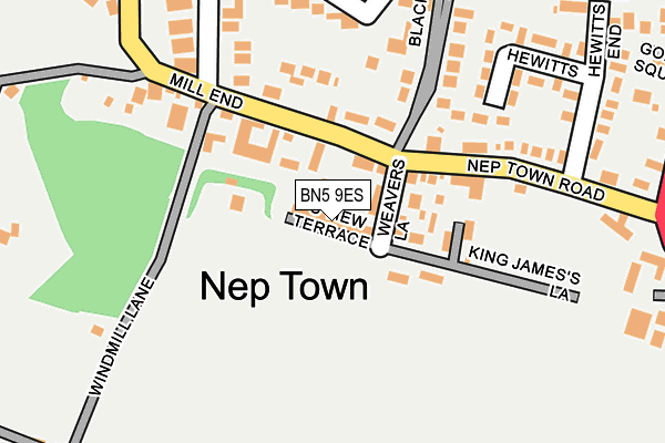 BN5 9ES map - OS OpenMap – Local (Ordnance Survey)