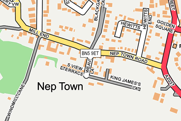 BN5 9ET map - OS OpenMap – Local (Ordnance Survey)
