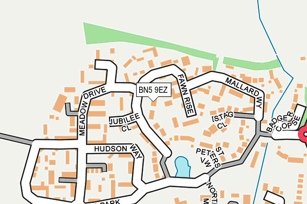 BN5 9EZ map - OS OpenMap – Local (Ordnance Survey)