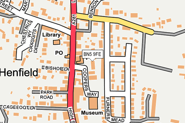 BN5 9FE map - OS OpenMap – Local (Ordnance Survey)