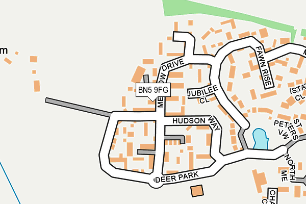 BN5 9FG map - OS OpenMap – Local (Ordnance Survey)
