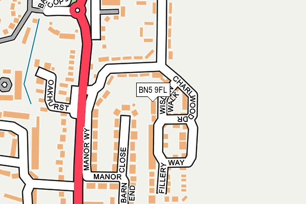 BN5 9FL map - OS OpenMap – Local (Ordnance Survey)