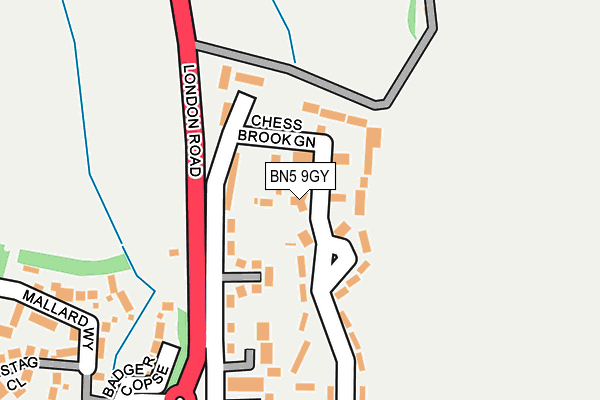 BN5 9GY map - OS OpenMap – Local (Ordnance Survey)