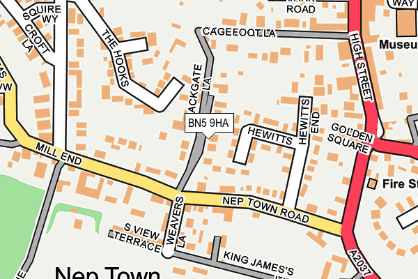 BN5 9HA map - OS OpenMap – Local (Ordnance Survey)
