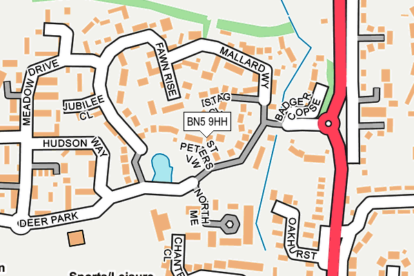 BN5 9HH map - OS OpenMap – Local (Ordnance Survey)