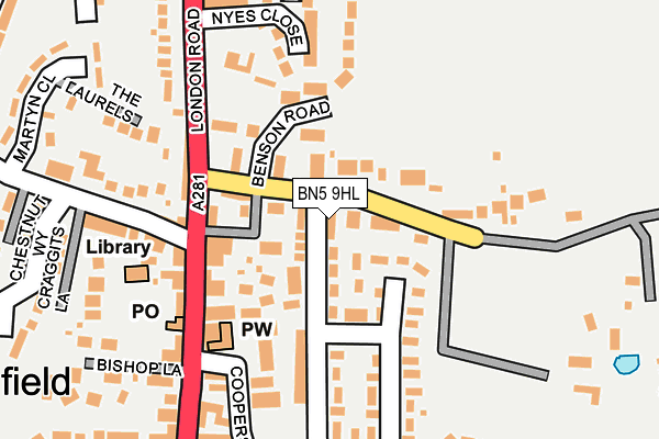 BN5 9HL map - OS OpenMap – Local (Ordnance Survey)