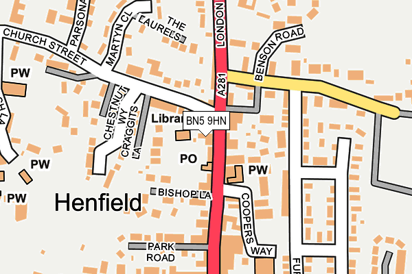 Map of HENFIELD KEBAB HOUSE LIMITED at local scale