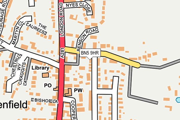 BN5 9HR map - OS OpenMap – Local (Ordnance Survey)