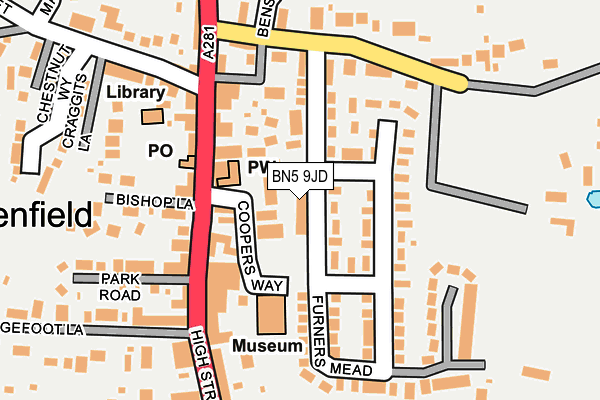BN5 9JD map - OS OpenMap – Local (Ordnance Survey)