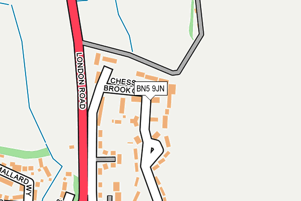BN5 9JN map - OS OpenMap – Local (Ordnance Survey)