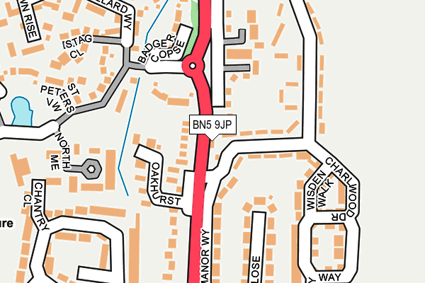 BN5 9JP map - OS OpenMap – Local (Ordnance Survey)