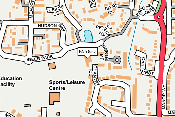 BN5 9JQ map - OS OpenMap – Local (Ordnance Survey)