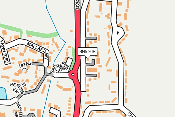 BN5 9JR map - OS OpenMap – Local (Ordnance Survey)