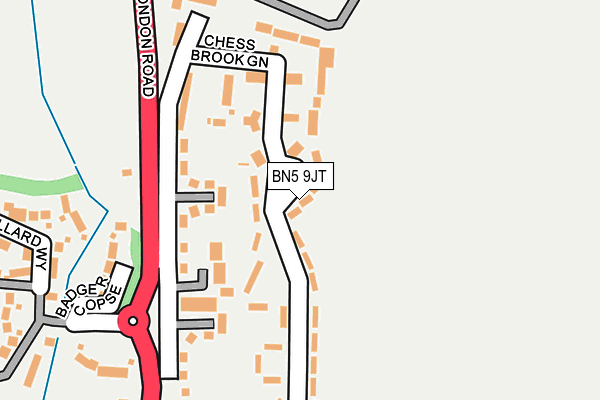 BN5 9JT map - OS OpenMap – Local (Ordnance Survey)