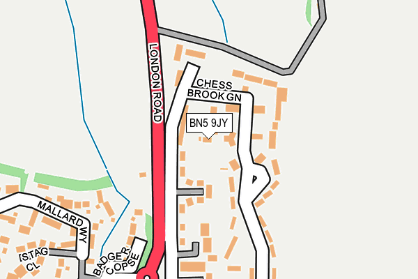 BN5 9JY map - OS OpenMap – Local (Ordnance Survey)