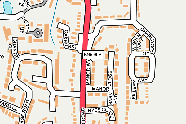 BN5 9LA map - OS OpenMap – Local (Ordnance Survey)